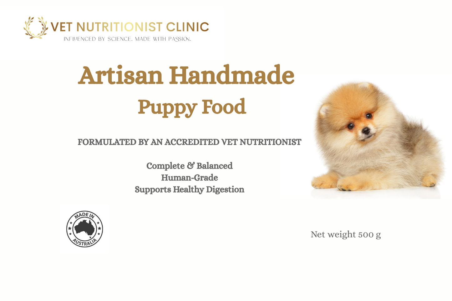 Artisan Handmade Puppy Food for Puppies with Health Conditions